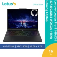 Lenovo Legion Pro 5 16IAX10 83F3002QMJ WQXGA 165Hz Gaming Laptop (CU7-255HX,16GB,1TB,NV 8GB,16",W11)