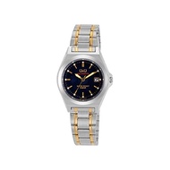 [Citizen Q &amp; Q] Watch Analog Solar Waterproof Date Metal Band Black Table H061-402 Women