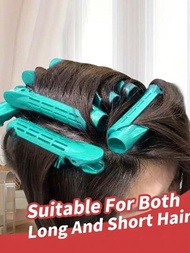 8入組蓬鬆增量髮根夾-自我夾式造型工具,適用於女性即時剪瀏海和diy捲髮器