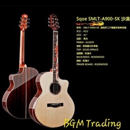Sqoe SMLT-A900-SK Acoustic-Electric Guitar with Fishman Presys EQ # Wings Piano Bass Capo Tuner Ukul