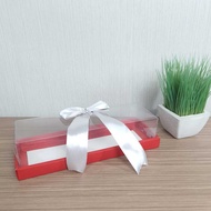 Roll Tart Cake Box with Mica Lid Size 30 x 11 x Height 7.5 cm