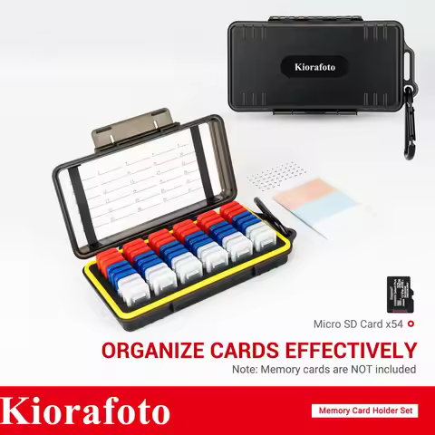 Micro SD Card Storage Holder with 54 Packs 3 Colors Clear Plastic Card Case for TF Micro SD/SDXC/SDH