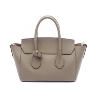 【二手】Bally BALLY小號手提包，灰色皮革，女士，二手 B