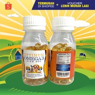 Fish Oil 100 Capsul Minyak Ikan untuk Kucing dan Anjing Vitamin &amp; Suplemen