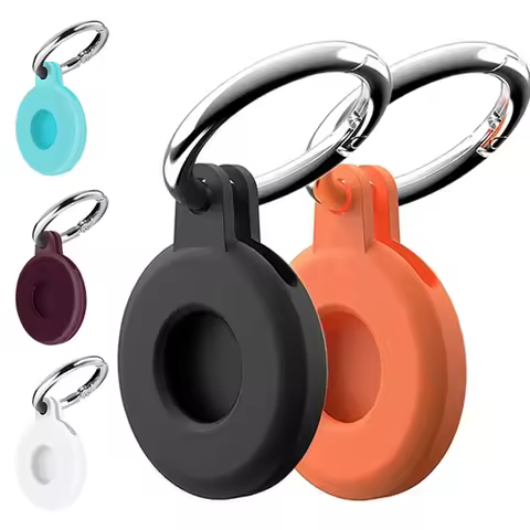 For Apple Airtag Case Silicone Protective Skin Cover With Keychain For Apple AirTag Shockproof Case 