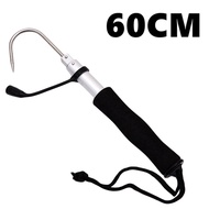 [fapo] 60CM 120CM Stainless Steel Gaff Hook Spearfishing Control Fishing Telescopic Winter Ice Fishi
