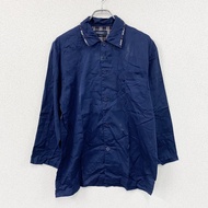 BURBERRY LONDON Burberry 七分袖襯衫，海軍藍，M碼，古著。