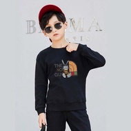 J-664-O Korean Style Children's Sweater. Cute Cartoon Pattern Screen Can Be Worn By Both Women And M