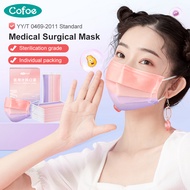 Cofoe Gradient Medical Surgical Face Mask STERELIZATION Grade Anti-virus Anti Droplet Disposable Rainbow Facemask -Individual Packed Protective Masks Colorful Cover 3 Layer Facemasks