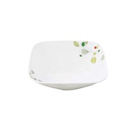 Corelle Plate Dish Width 22.5 × Depth 22.5 × Height 6.5 cm Unbreakable Lightweight Green Breeze Squa