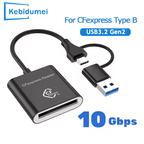10Gbps CFexpress Type B Card Reader 10Gbps USB3.2 Gen2 Adapter Portable Type A-C CF Express B Card R