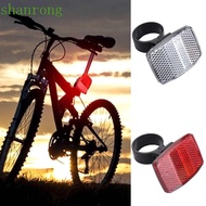 SHANRONG Bike Reflector Front Rear Road Bike Safety Lens Mountain Bike Cycling Parts Handlebar Mount