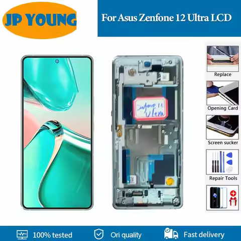 6.78" AMOLED For Asus Zenfone 12 Ultra LCD Display AI2501, AI2501H, I2501C, AI2501B Touch Screen For