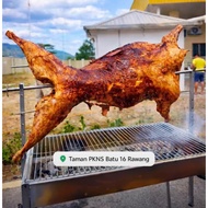 DAPUR BBQ GRILL KAMBING GOLEK PAKAI ARANG / BBQ ROASTED WHOLE LAMB STOVE