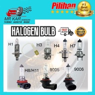 Halogen Headlight Headlamp Bulb H1 H3 H4 H7 H8/H11 H16 9005 9006 12V 55W (1PCS YELLOW LIGHT)