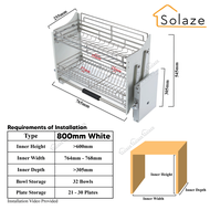 Solaze Kitchen Cabinet Elevator Lift Baskets Pull Down Dish Rack Baskets for Storage Cabinet and Pan