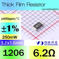 6.2R 1206 ±1% Thick Film Resistors SMD Chip Resistor 6R20 6R2 6.2R