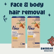 Nair Sensitive Hair Removal Cream (Face & Body)[Sweet Almond Oil] (75 gram) | Precise Face 20g [BaeB