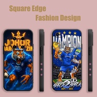 Casing For iPhone 15 Pro Max 16 PRO MAX 16e Johor Jdt Blue Logo LCD13 Phone Case Square Edge