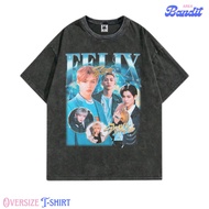 Bandit Area "felix stray kids" Oversized T-shirt washing washed