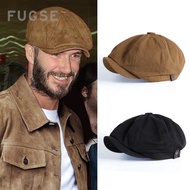 หมวกหมวกเบเร่ต์ช่างพิมพ์เกาหลีย้อนยุคชาย Hat man vintage Korean version of painter Beret hat Light c