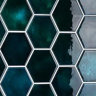 CRE8TIVE Dark Blue Tile Stickers Marble 30.5 cm x 30.5 cm 16 Pieces Wall Stickers Kitchen Back Wall 