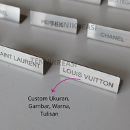 Custom Stainless Steel Signage Engraving - Signage Table Name Engraving/ Cake Display Engraving/ Pri