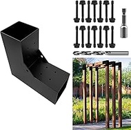 DEVALLEY 2-Way Pergola Brackets Kit, DIY L-Shaped Woodwork Brackets for 4" x 4" (Actual:3.5"x3.5") L