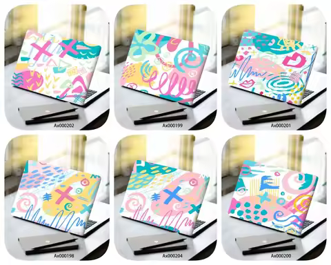 2 Pcs 15.07*10.82 Inches Cute Flowers Laptop Stickers Waterproof Aesthetic Decals for MacBook Tablet
