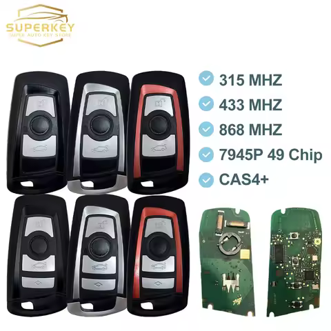 SuperKey For BMW 3 5 7 Series 2009-2016 CAS4 System F20 F22 F30 PCF7945 Smart Remote KeylessGo Key 3
