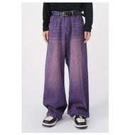 MNO.9 Baggy Jeans 397 กางเกงยีนส์ชาย แต่งเฟด ทรงกระบอก ฟอกสีเฟด กางเกงขายาวชาย Clothing Man ผู้ชาย