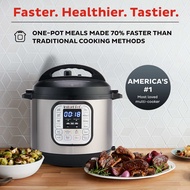 Instant Pot Duo 6-Quart 7-In-1 Electric Pressure Cooker With Easy-Release Steam Switch , Slow Cooker, Rice Cooker, Steel