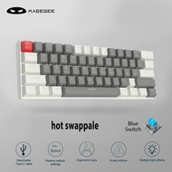 MageGee Star61 60 percent Mechanical Keyboard Mini wired/wireless Hotswappable Keyboard Laptop Outemu Blue/Red Switch Gaming Mechanical keyboard LED light effects for PC Computer Mac Laptop Gamer