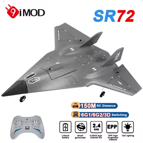 9IMOD SR72 RC Plane 2.4G 4CH EPP Foam Remote Control Drone Built in Gyro RC Future Fighter Channel A