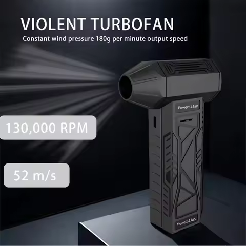 Handheld Brushless Mini Turbojet Fan 130000RPM Air Gun Wireless Air Gun Rechargeable Blower Home Por