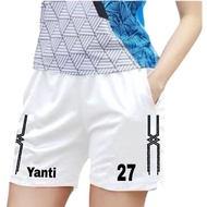 Women's pocket pants, women's pocket pants, riques, name number