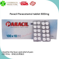 Paracil Paracetamol Tablets 500mg 1x10s (Strip)