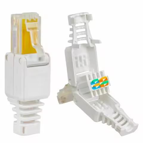Ethernet Cable No Crimp Tool-less CCTV POE Crystal Head RJ45 Connector Plug CAT6