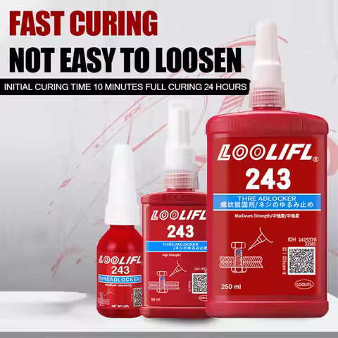Loctite 243 Blue Medium Strength Threadlockers Universal Thread Adhesives Waterproof Removable for A