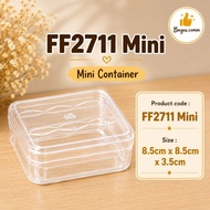 [ 1pc ] READY STOCK! FF2711 Mini Ps Square Transparent Container Cookies.