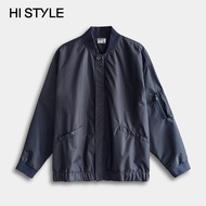 HI STYLE Men Long Sleeve Oversized Bomber Jacket - Dark Blue - HSL510568 / Jaket Lengan Panjang - Bi