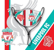 แมสผ้า ผู้ใหญ่ มี สายคล้องคอ ลาย สโมสรฟุตบอล ลิเวอร์พูล สีขาว ลายใหม่ liverpool fc