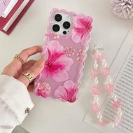 เคสโทรศัพท์ ลายดอกไม้ถักลายดอกไม้, พิมพ์แบน, กันกระแทก, แฟชั่นและน่ารัก, เข้ากันได้กับ iPhone 16/16 