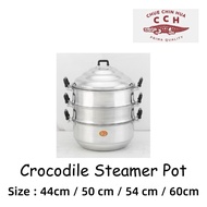 CCH Aluminium Steamer Pot 3 Layer Steam Pot / Periuk Kukus Cap Buaya Thailand (44cm/50cm/54cm/60cm)