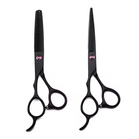 Professional JP440c 5.5 6 '' Left handed scissor Black hair scissors haircut thinning barber cutting