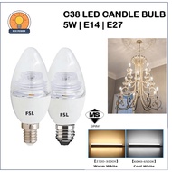 FSL C38 LED CANDLE BULB [5W] [E14/E27] [3000K | 6500K]