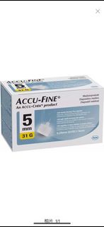 羅氏 Accu-Fine Insulin Pen Needle 胰島素注射 31G 5mm (100粒)