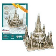 3D model Thai Temple Foam Paper Building Blocks 3D Amazing Thailand 3D Jigsaw Puzzle Assembly 3D