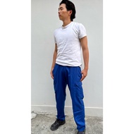 Sapphire Blue Work Pants Sapphire Blue Two-Cut Jumpsuit Bottom Pants Sapphire Blue Work Bottom Pants