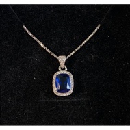 【🧧Chinese New Year and 💗Valentines Day Sale】 AU375 sapphire white diamonds necklace